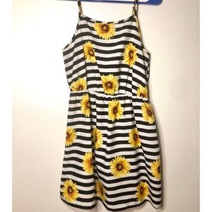 Stripped Sunflower Dress